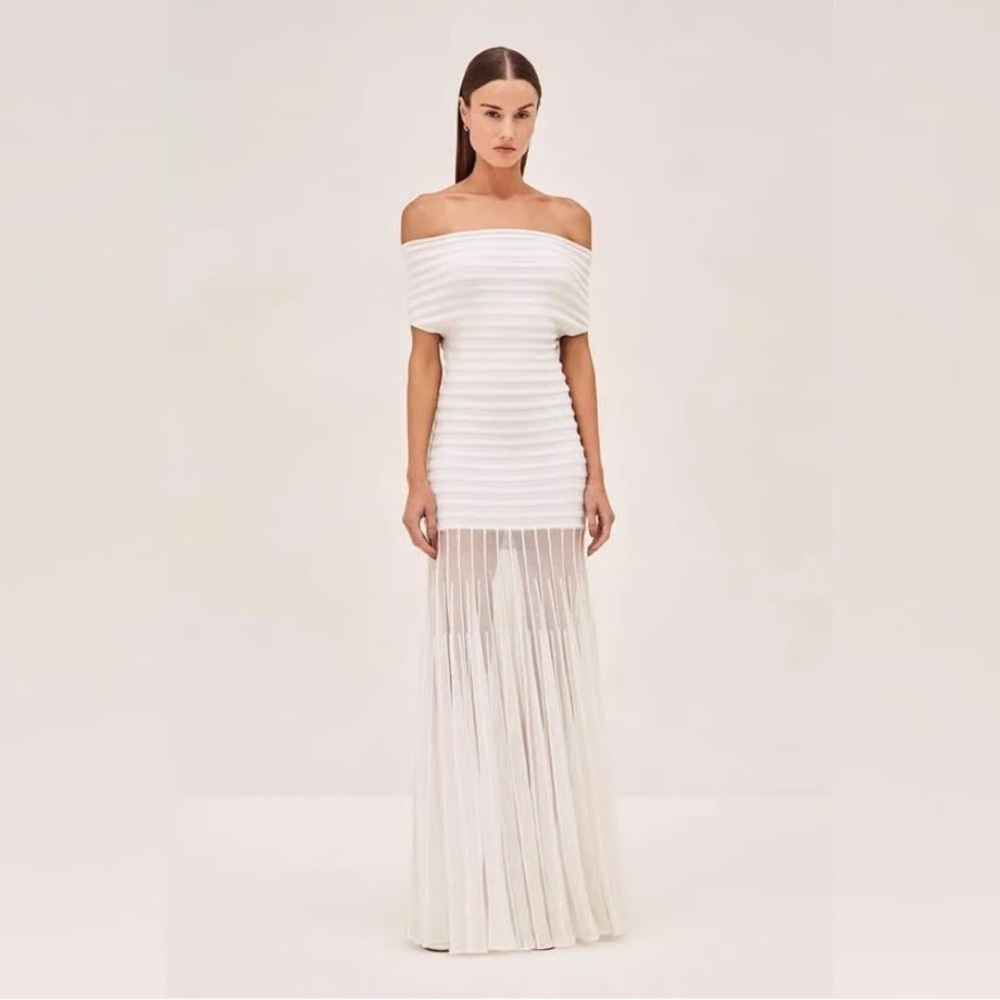 Alexis Strapless White Dress